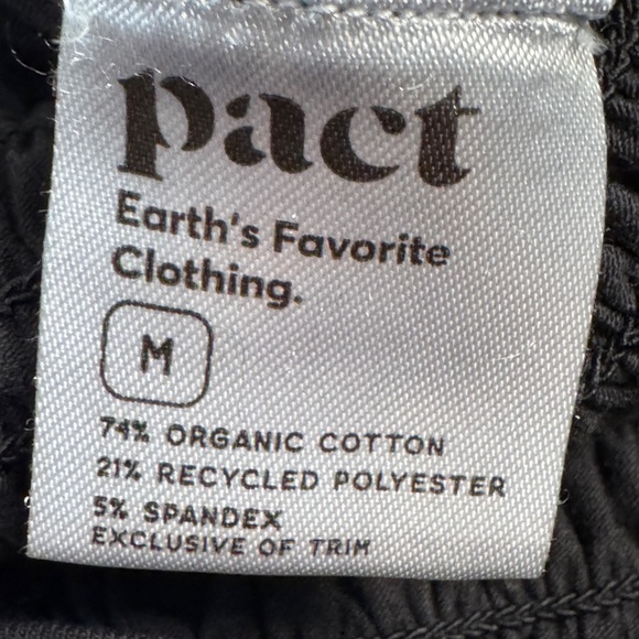 Pact One and Done Soirée‎ Smocked Wide Leg Jumpsuit Black Size Medium - Picture 13 of 15